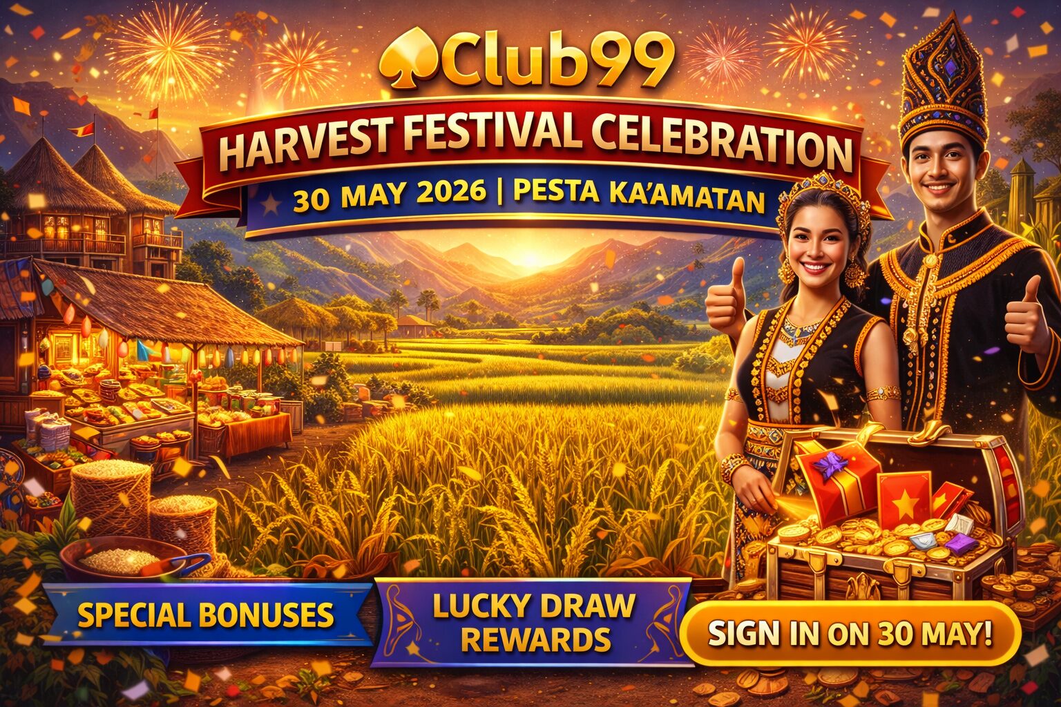 Pesta Ka'amatan harvest celebration 2026