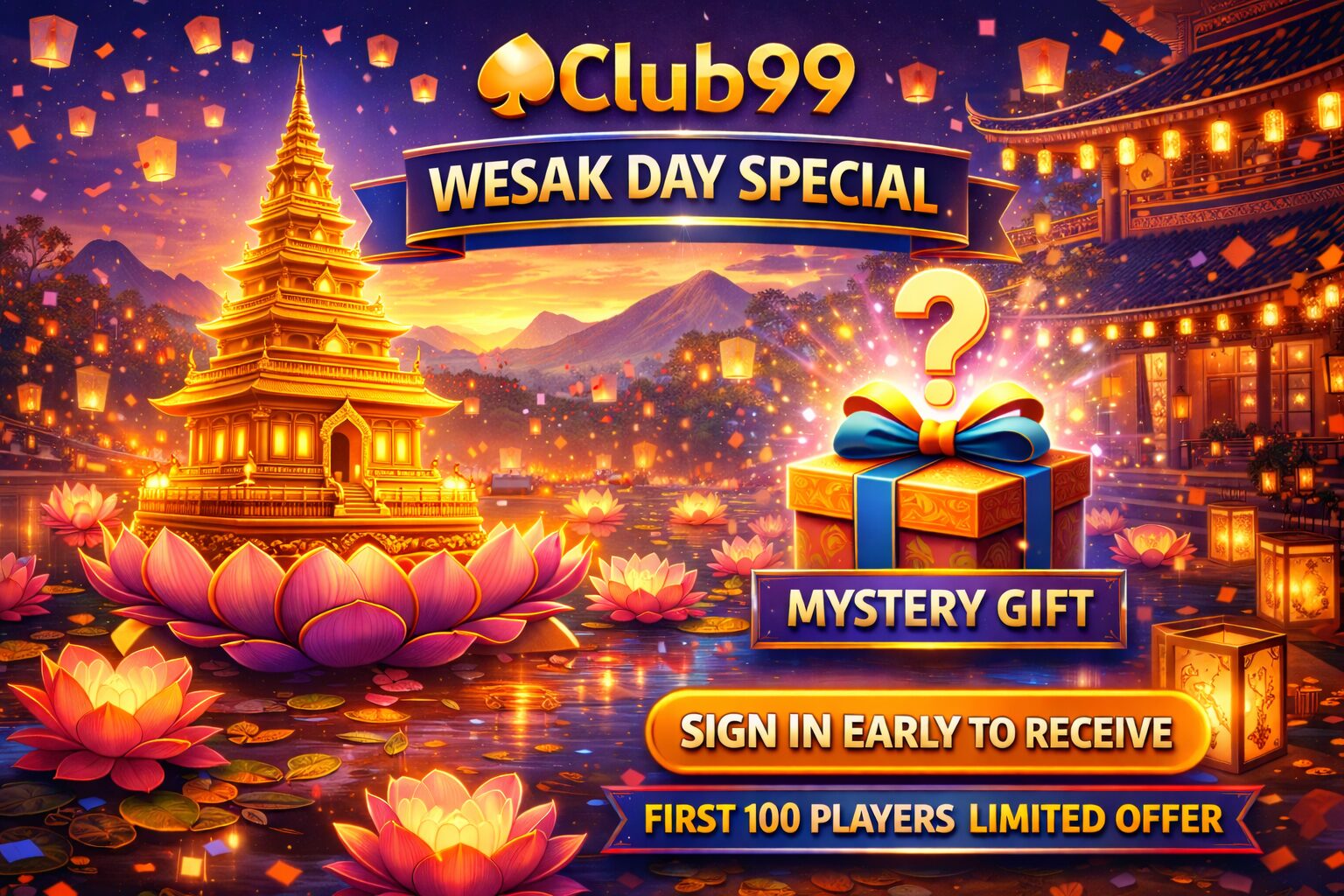 Wesak Day night festival celebration